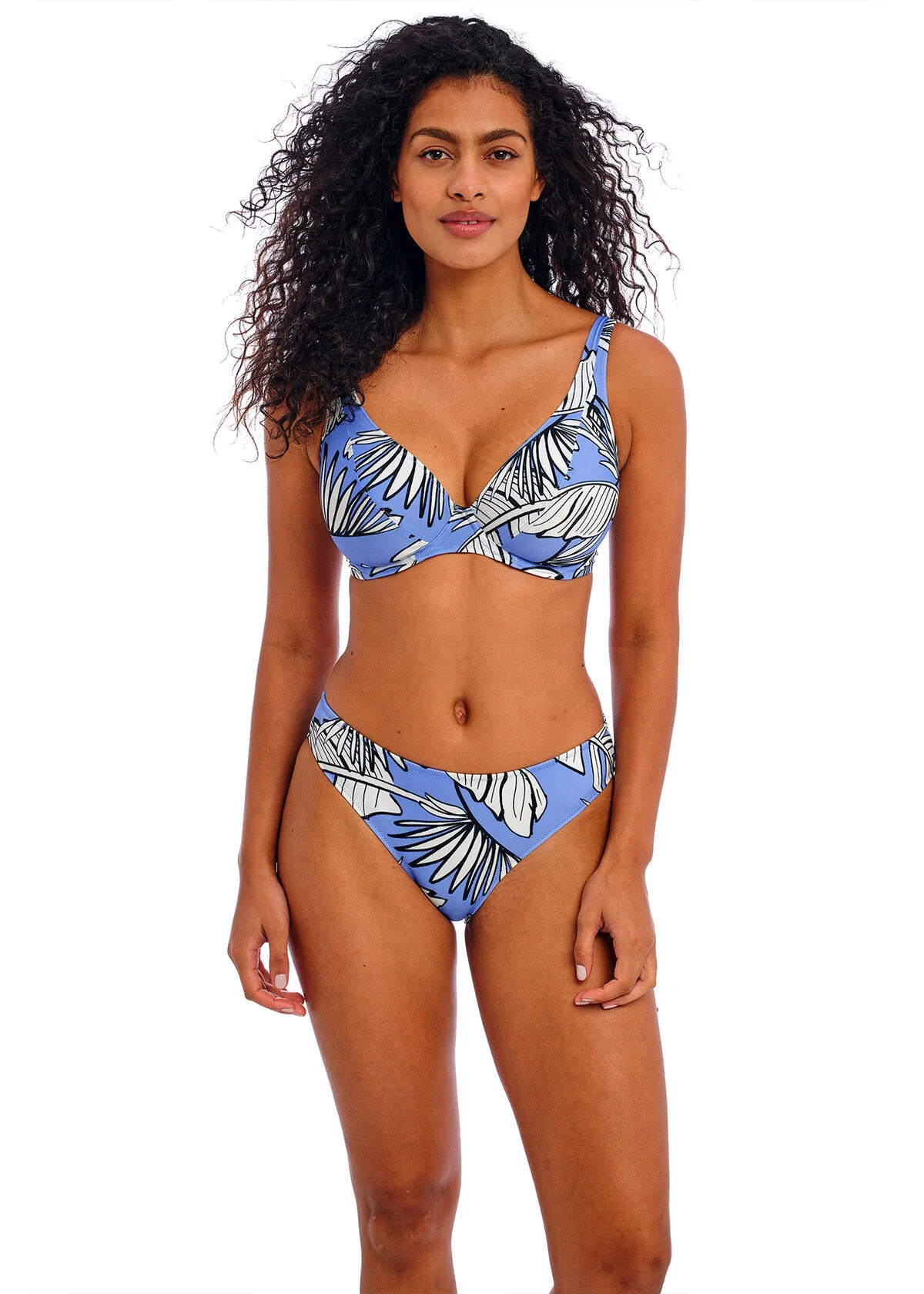 Mali Beach UW High Apex Bikini Top In Cornflower - Freya