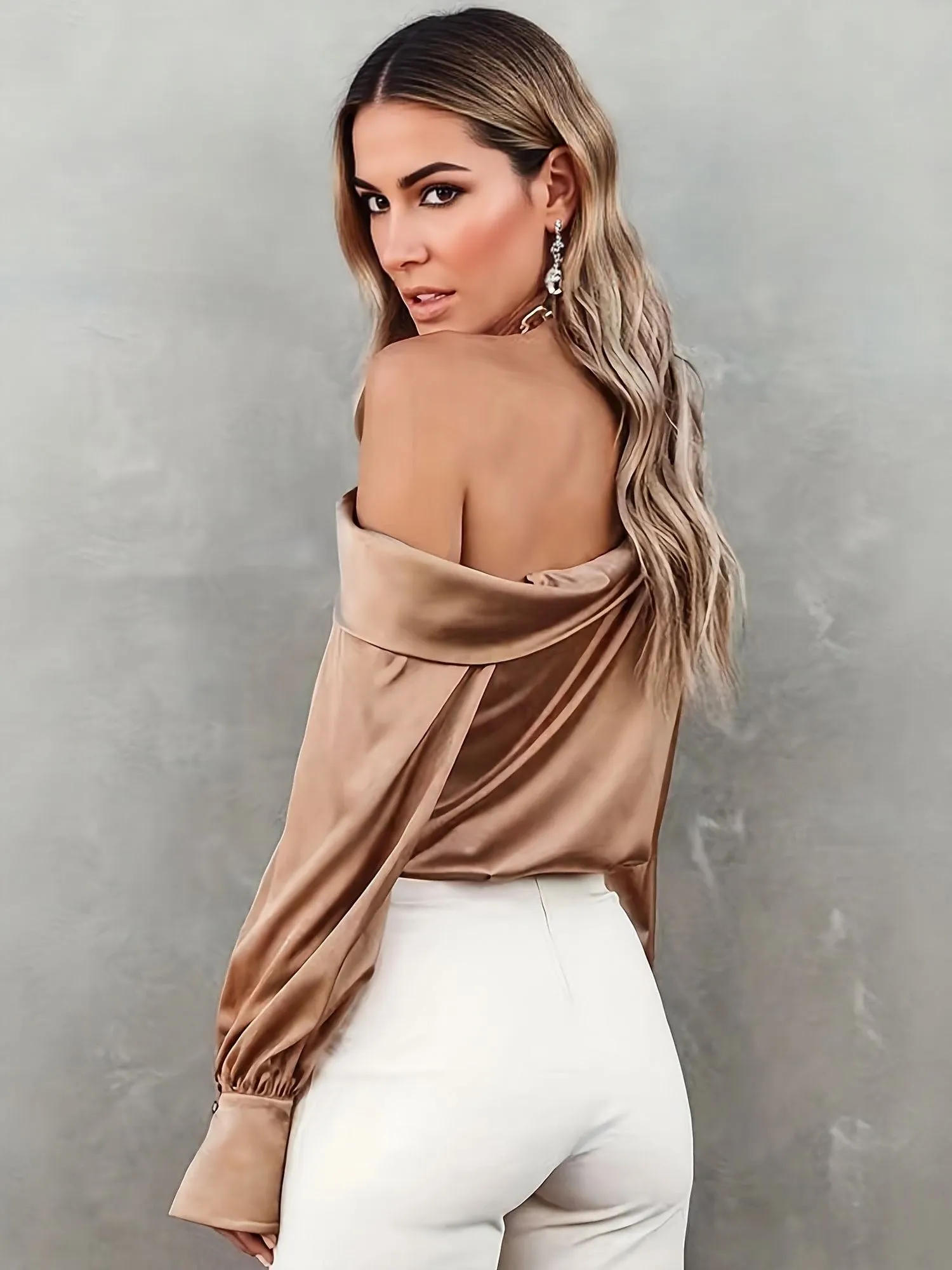 Mauve Off Shoulder Top
