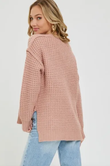 Mauve - Soft Chunky Knit Sweater