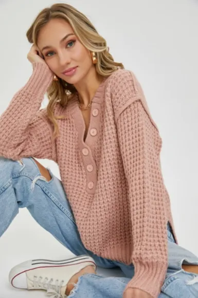 Mauve - Soft Chunky Knit Sweater