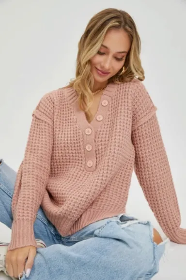 Mauve - Soft Chunky Knit Sweater