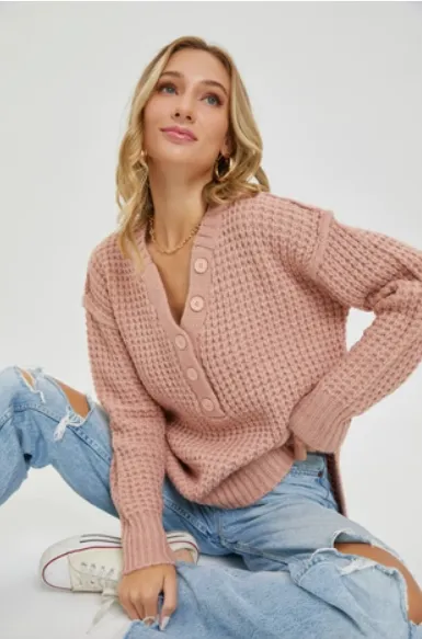 Mauve - Soft Chunky Knit Sweater