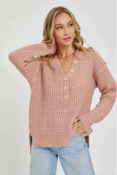Mauve - Soft Chunky Knit Sweater