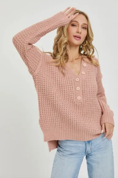 Mauve - Soft Chunky Knit Sweater