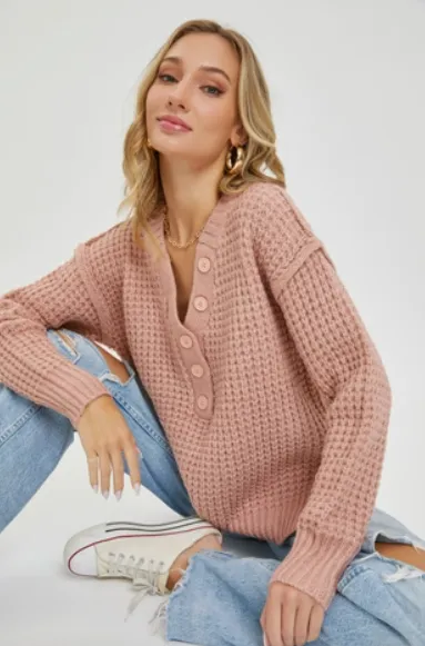 Mauve - Soft Chunky Knit Sweater
