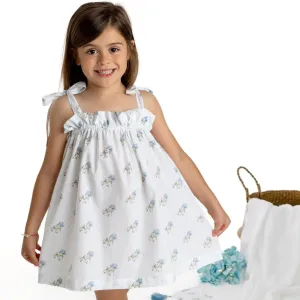 MEIA PATA - Flowers Beach Dress - Blue