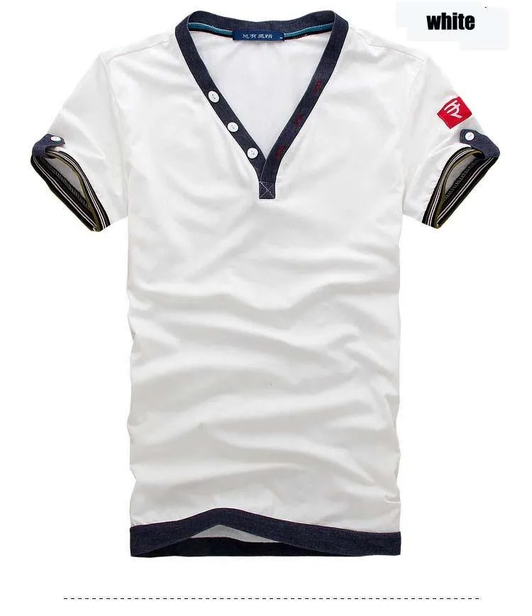 Men's 3 Button V-Neck Tee