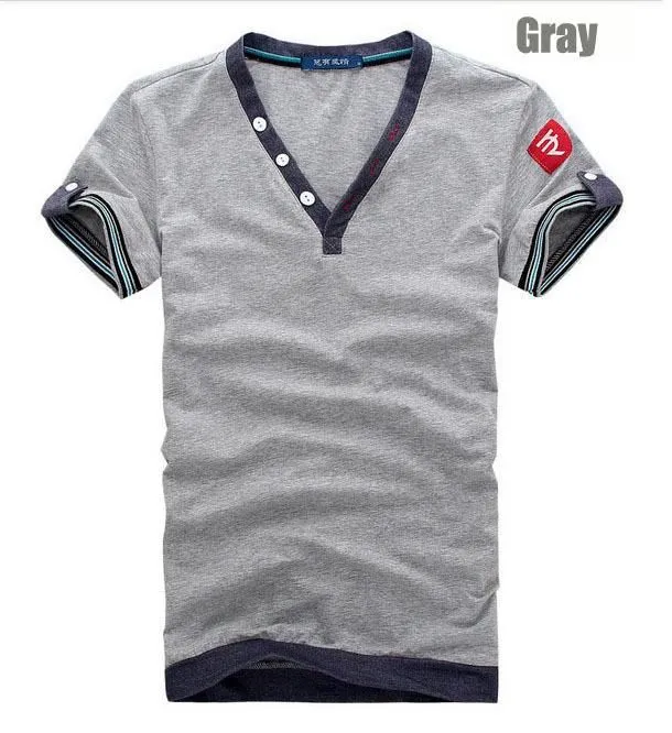Men's 3 Button V-Neck Tee