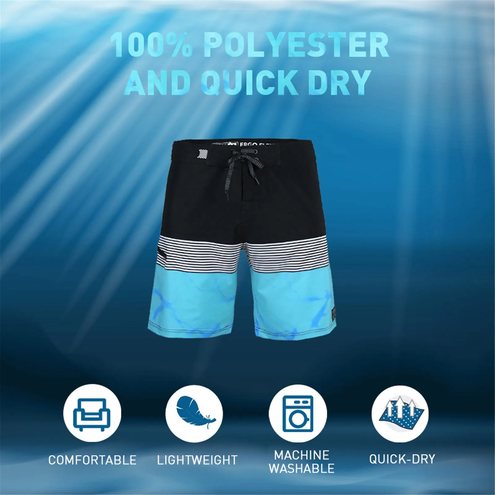 Men's-Beach-Vacation-Swimwear--Shorts-(MARBELIZED-TURQ)