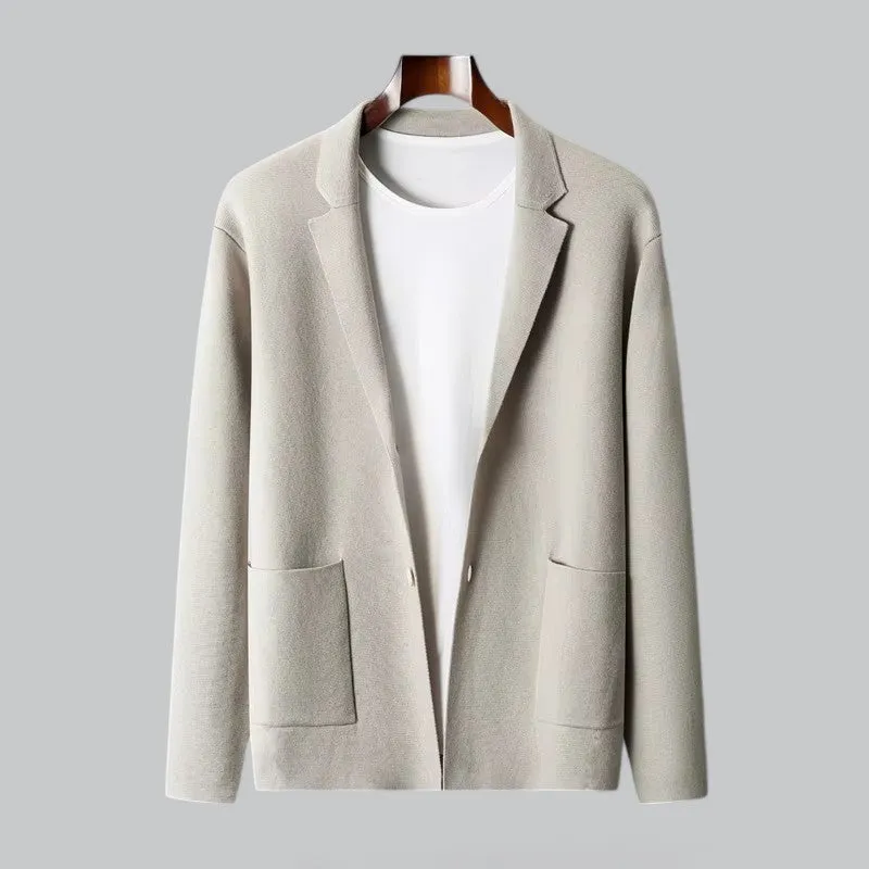 Men's Cashmere Jacket with Merino Wool Collar | Warm, Stylish Outerwear for Cold Weather