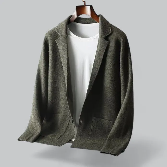 Men's Cashmere Jacket with Merino Wool Collar | Warm, Stylish Outerwear for Cold Weather