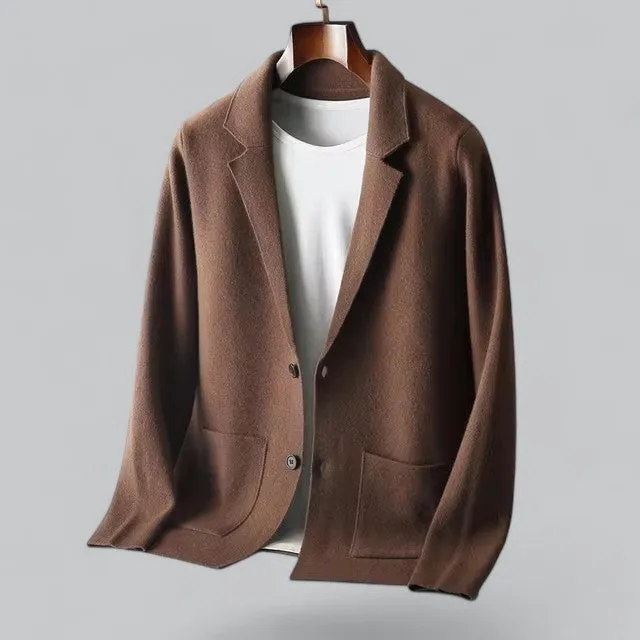 Men's Cashmere Jacket with Merino Wool Collar | Warm, Stylish Outerwear for Cold Weather