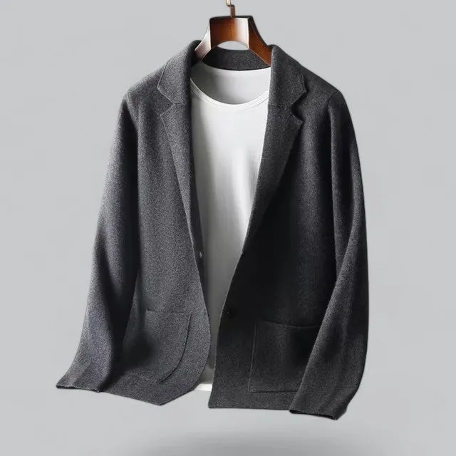 Men's Cashmere Jacket with Merino Wool Collar | Warm, Stylish Outerwear for Cold Weather