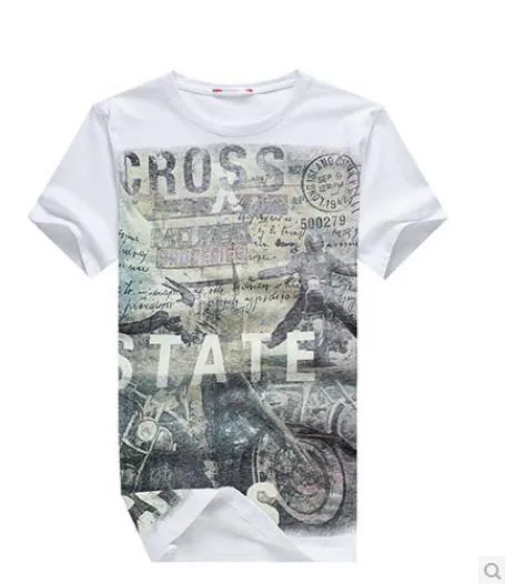 Men's Floral Short Sleeve Round Collar T-Shirt