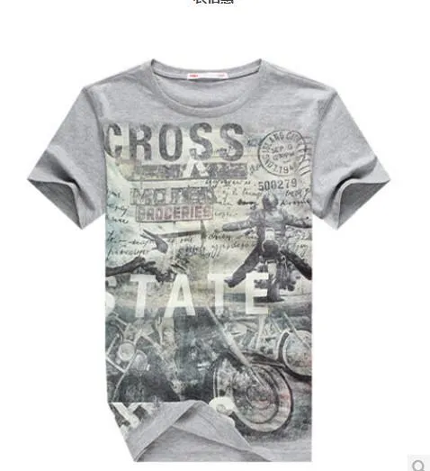 Men's Floral Short Sleeve Round Collar T-Shirt