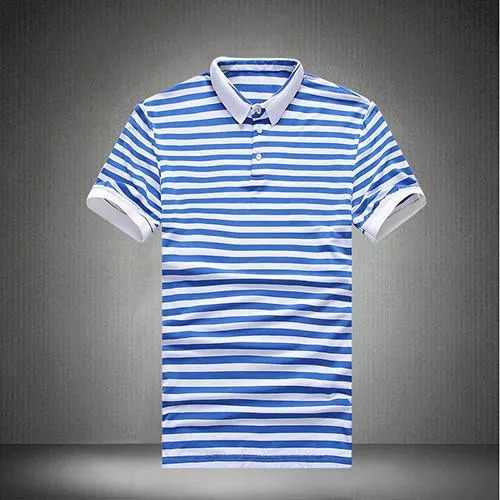 Men's Striped Polo Up To 5XL