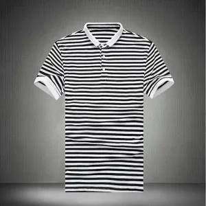 Men's Striped Polo Up To 5XL