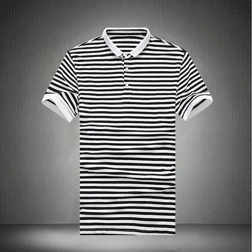 Men's Striped Polo Up To 5XL