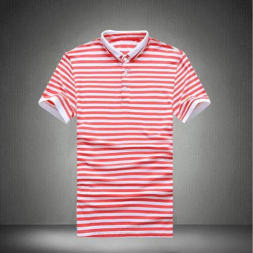 Men's Striped Polo Up To 5XL