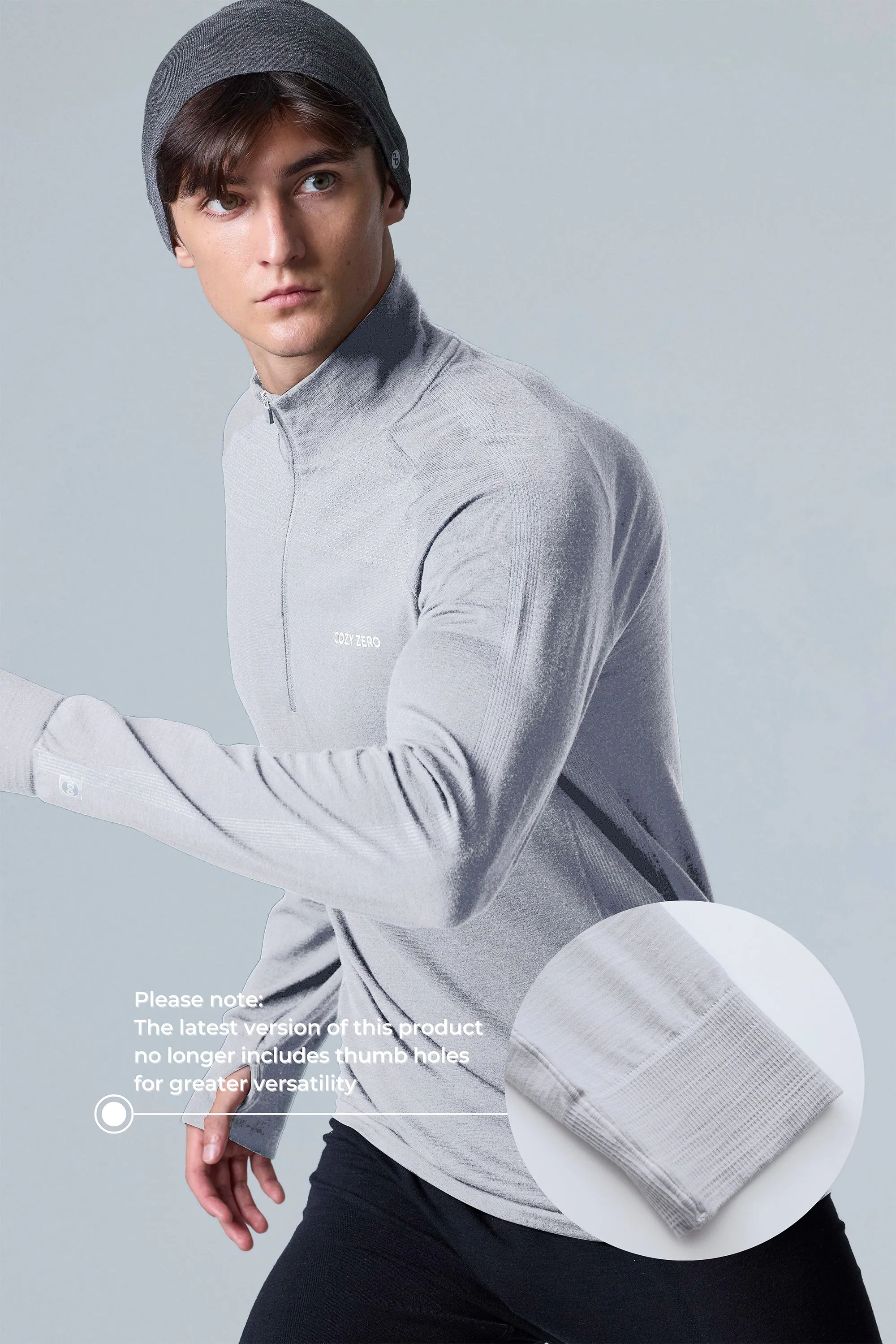 Men's Tech Merino Classic Fit Half Zip Long Sleeve Top