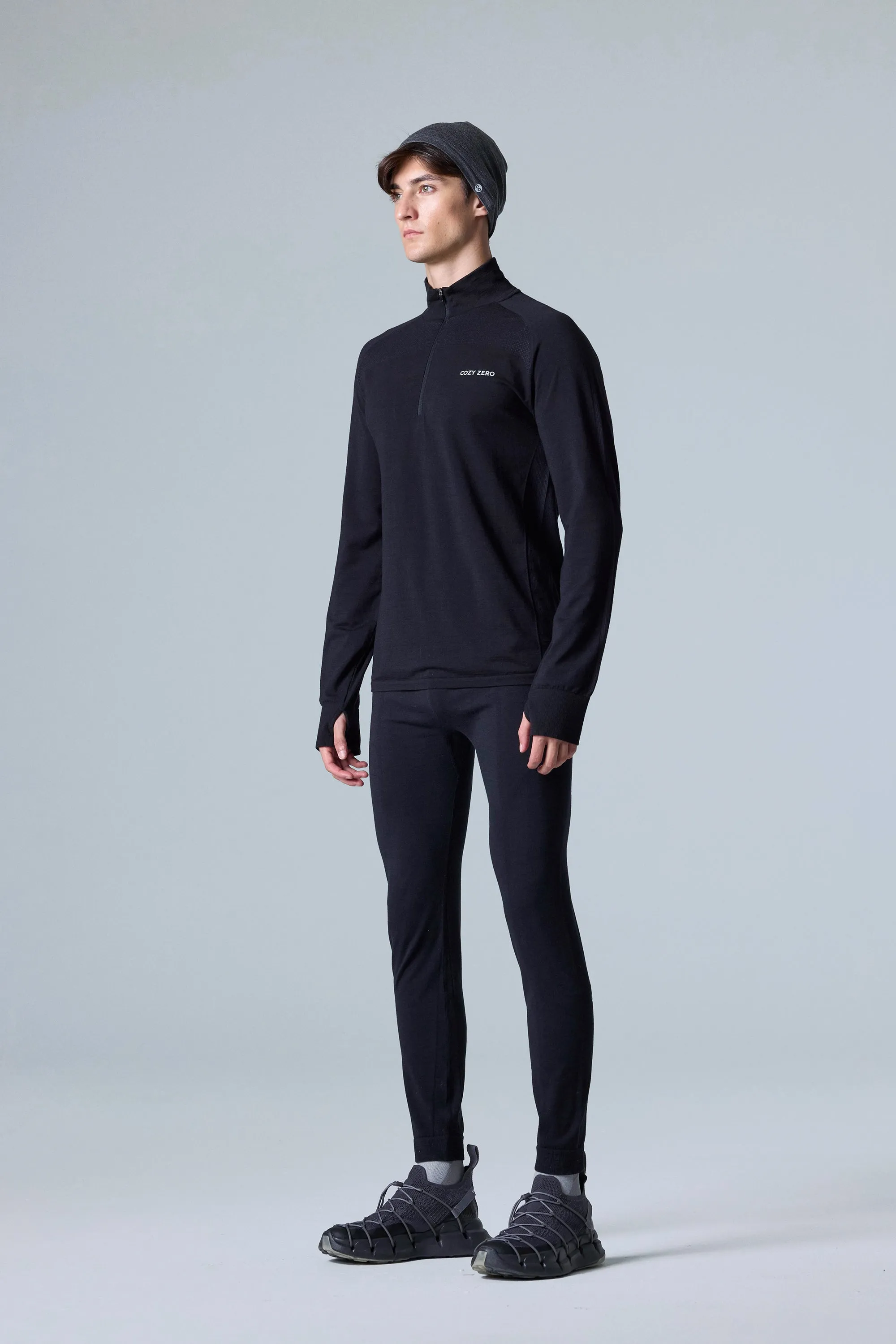 Men's Tech Merino Classic Fit Half Zip Long Sleeve Top