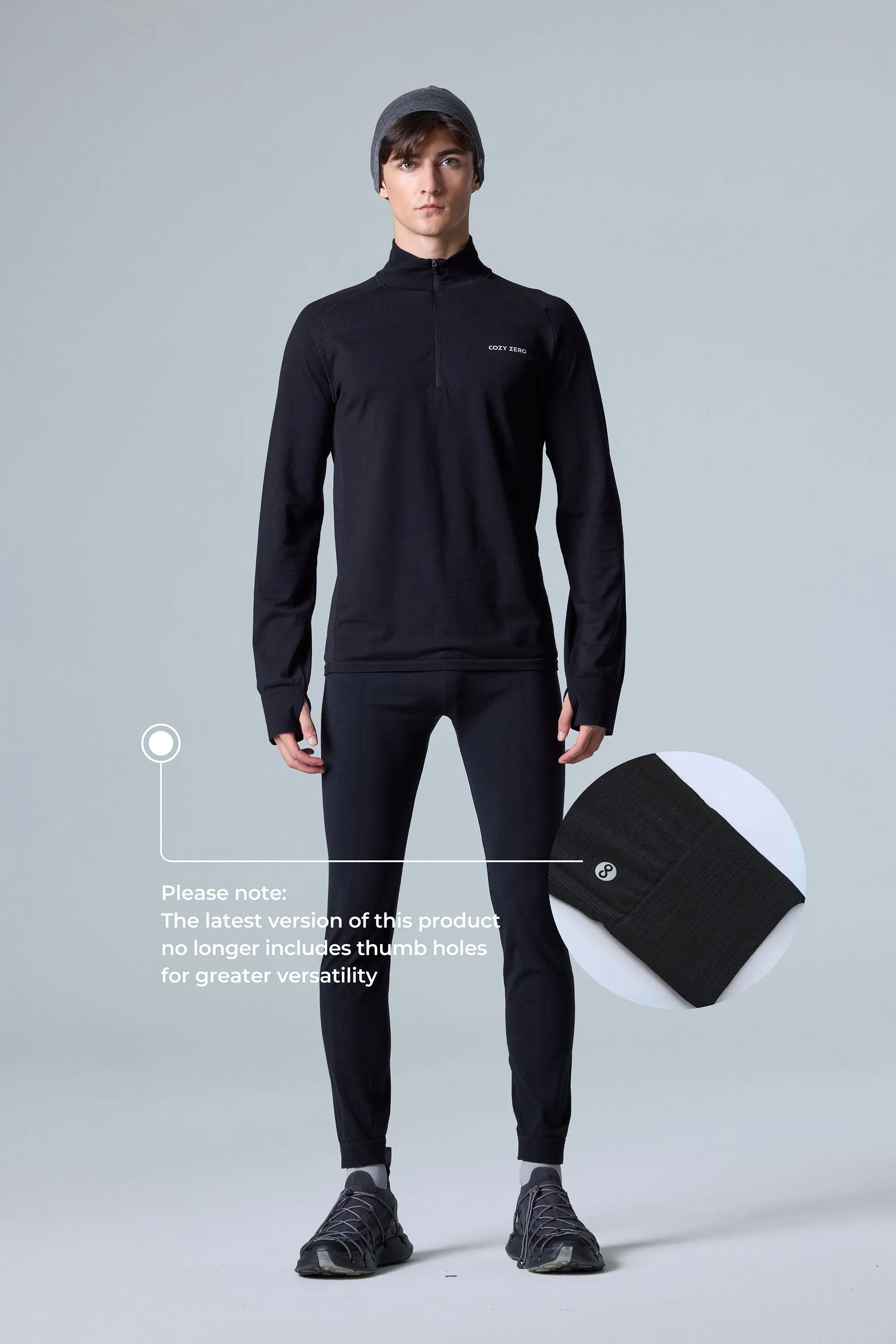 Men's Tech Merino Classic Fit Half Zip Long Sleeve Top