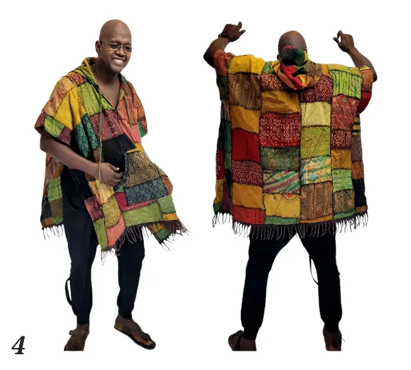 Mexican Style Patchwork Poncho