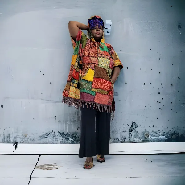 Mexican Style Patchwork Poncho