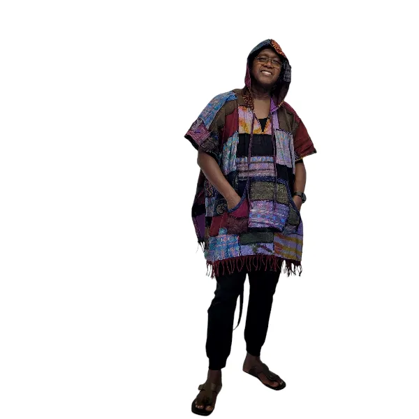 Mexican Style Patchwork Poncho