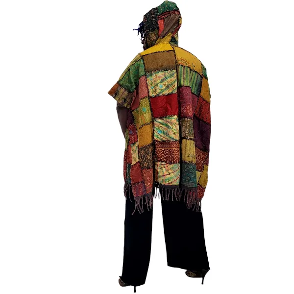 Mexican Style Patchwork Poncho