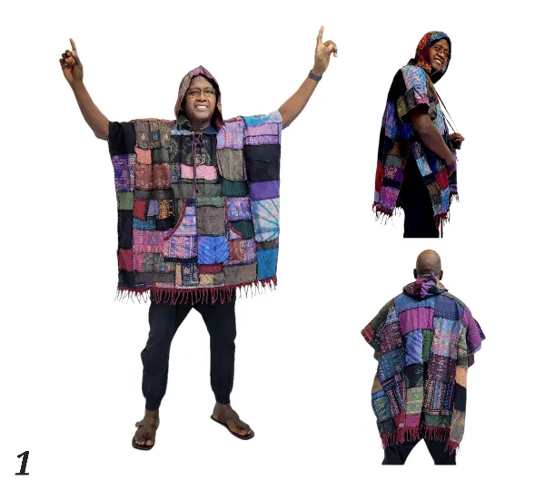Mexican Style Patchwork Poncho