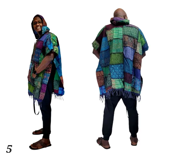 Mexican Style Patchwork Poncho