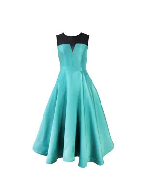 Mia quirky midi dress in aqua