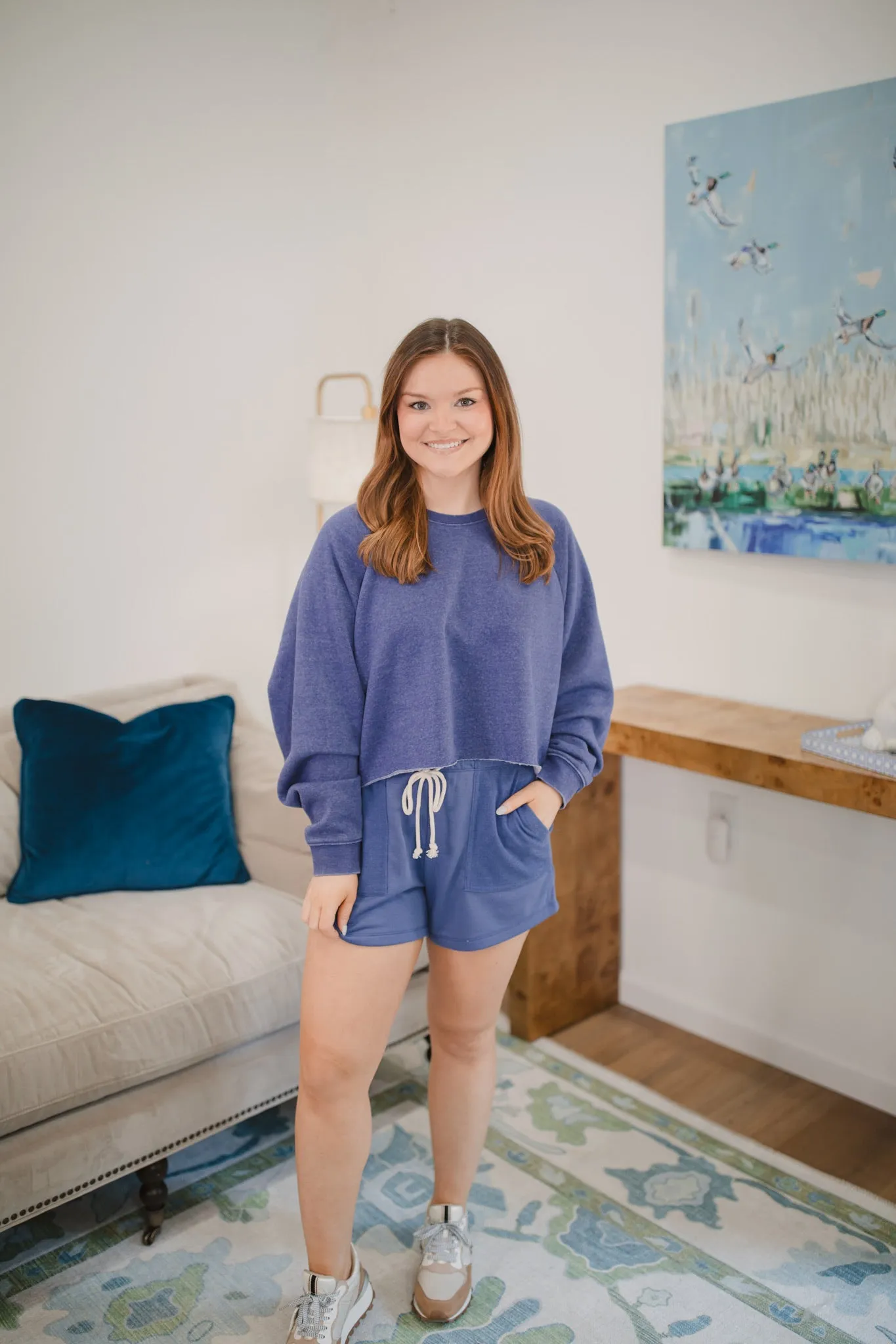 Mia Shorts in Dusty Indigo