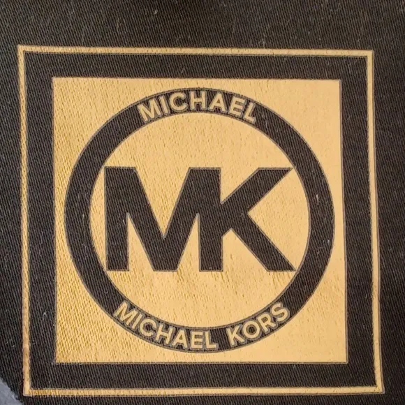 Michael Kors 1X Denim Jacket Trucker Black Gold Button Front Stretch Classic