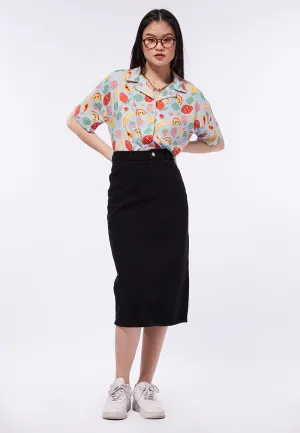 Midi Denim Skirt