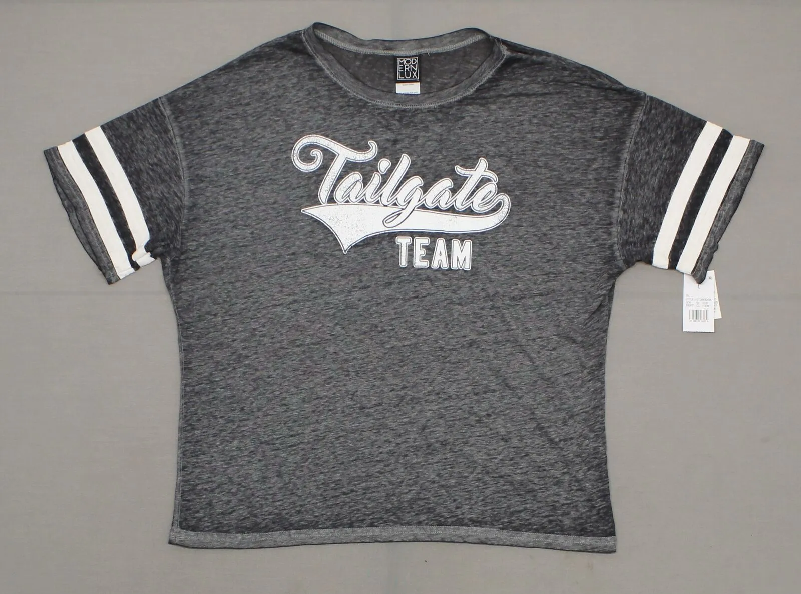 Modern Lux Women's Short Sleeve Tailgate Team Burnout Graphic T-Shirt