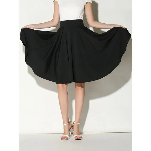 Multicolor Pastels High Waist Midi Skirt