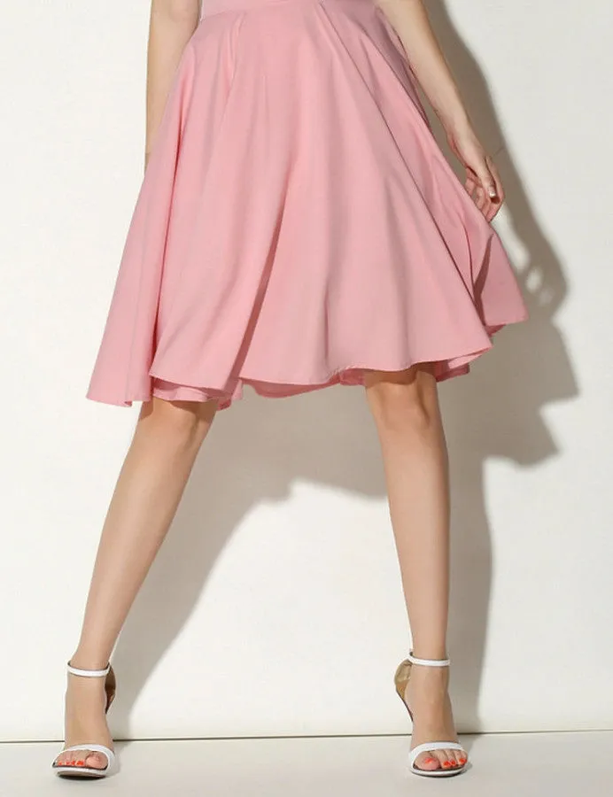 Multicolor Pastels High Waist Midi Skirt