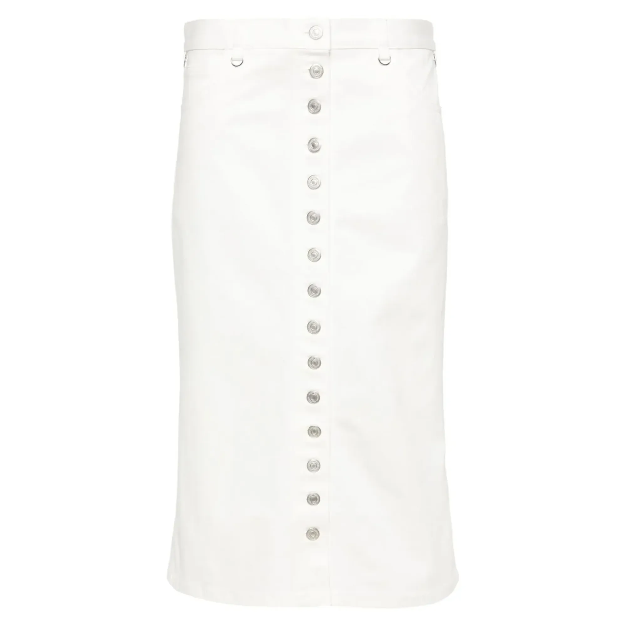 Multiflex White Denim Skirt
