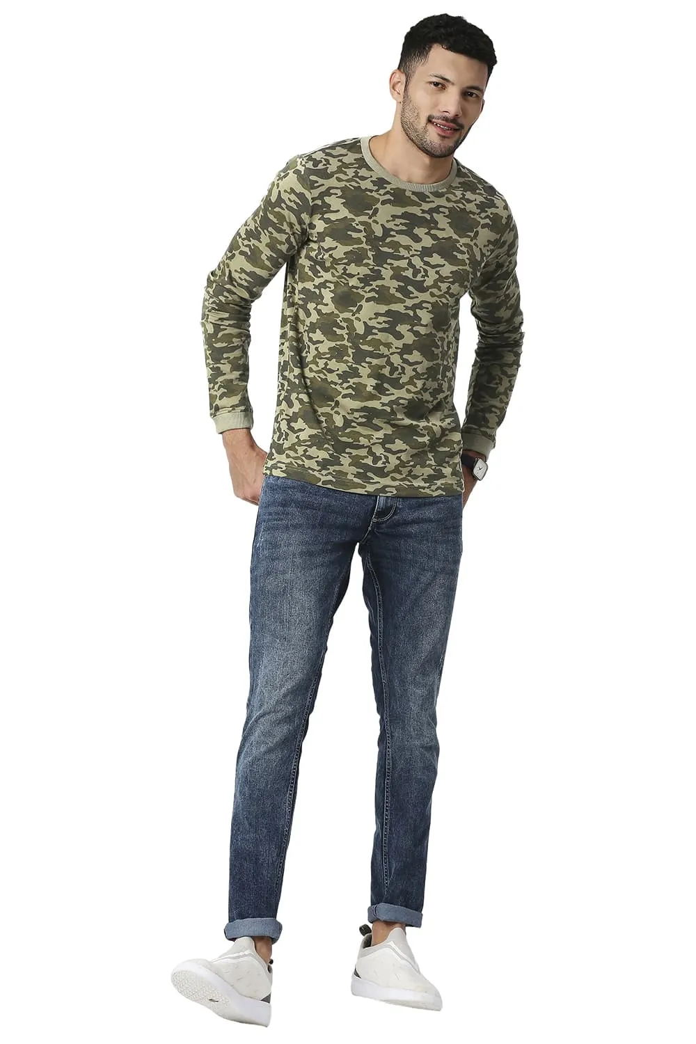 Muscle Fit Cotton Crew T-shirt