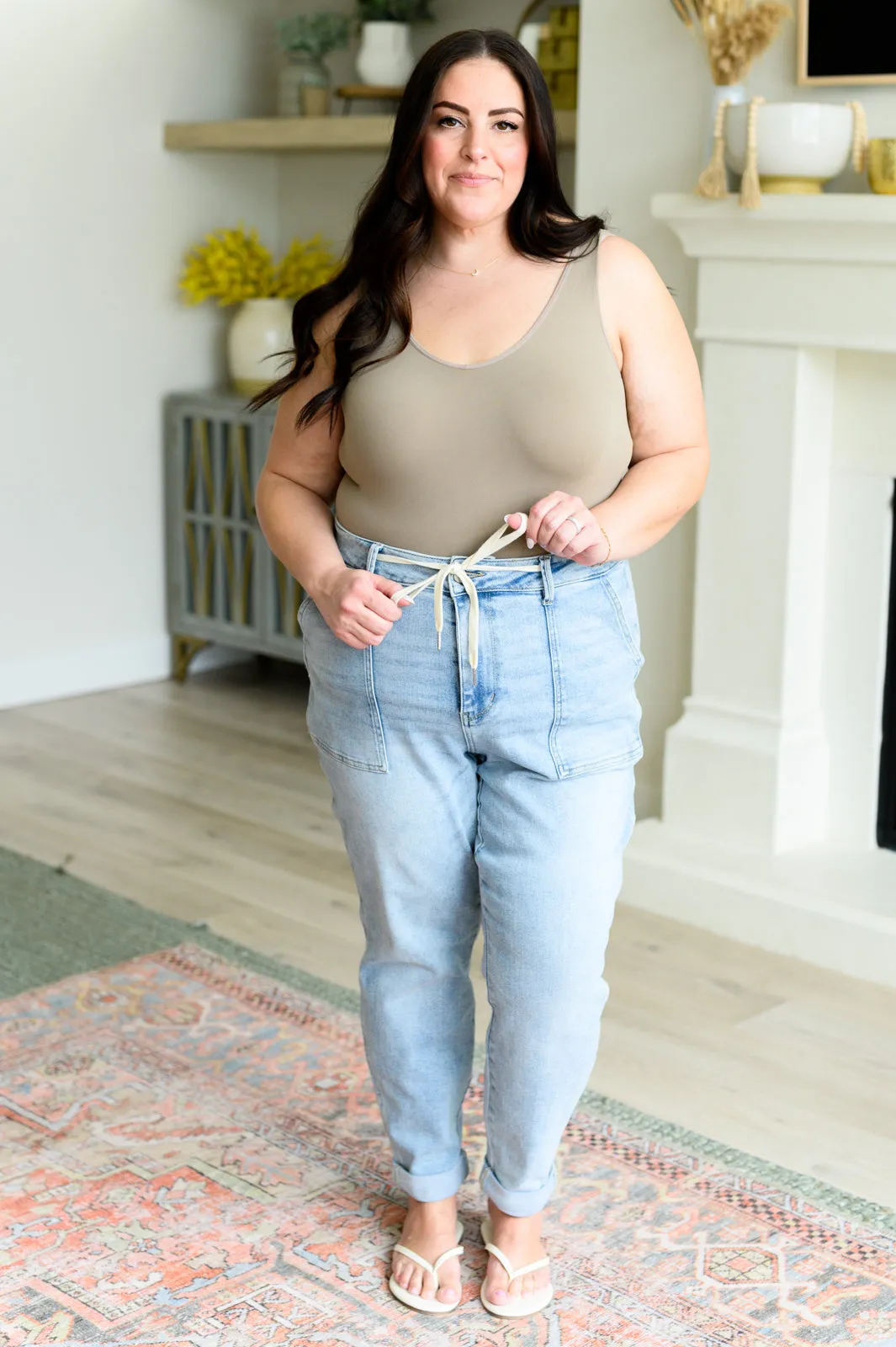 Must Have Cooper High Rise Vintage Denim Jogger