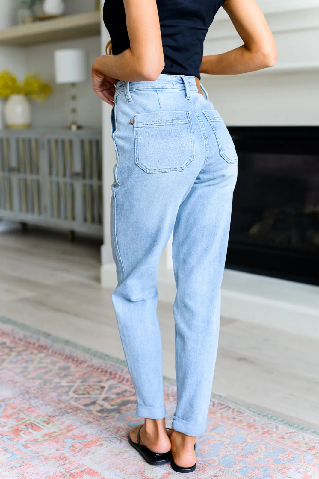 Must Have Cooper High Rise Vintage Denim Jogger