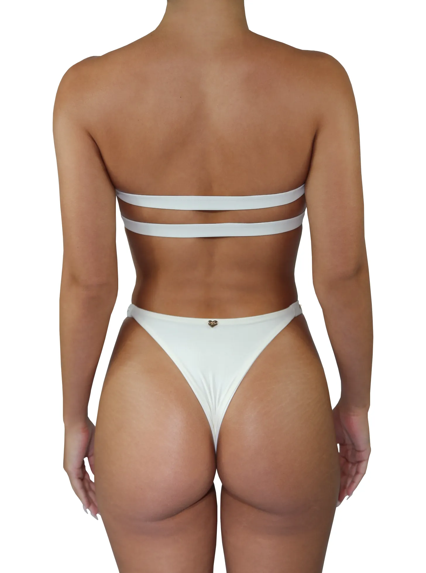 My Darling Bandeau Buckle Bikini Top | Ivory