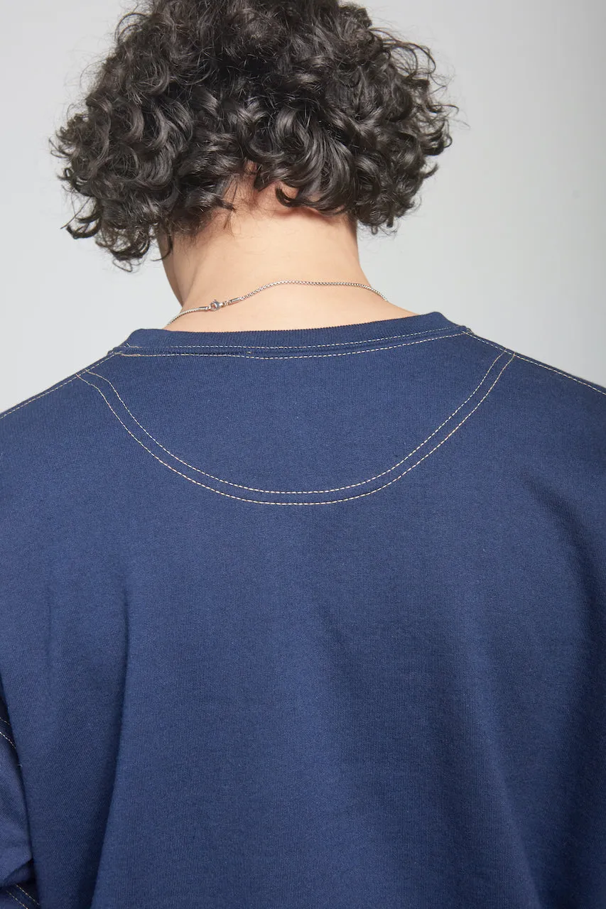 Navy Blue Crewneck Pullover