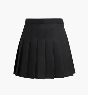 NEW Micas Basic Pleated Mini Skort, Black, Sz L