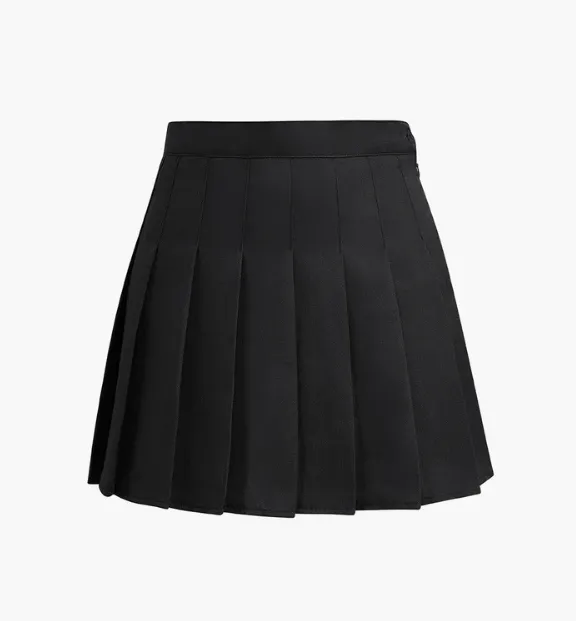 NEW Micas Basic Pleated Mini Skort, Black, Sz L