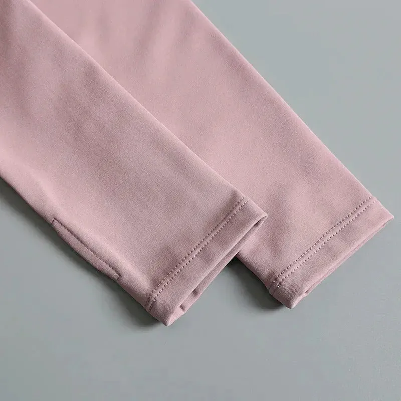 New Yoga Wear Ladies Coat Round High Elastic Loose Exercise Yoga Fitness Long Sleeve Stand-up Collar  Yoga Tops
