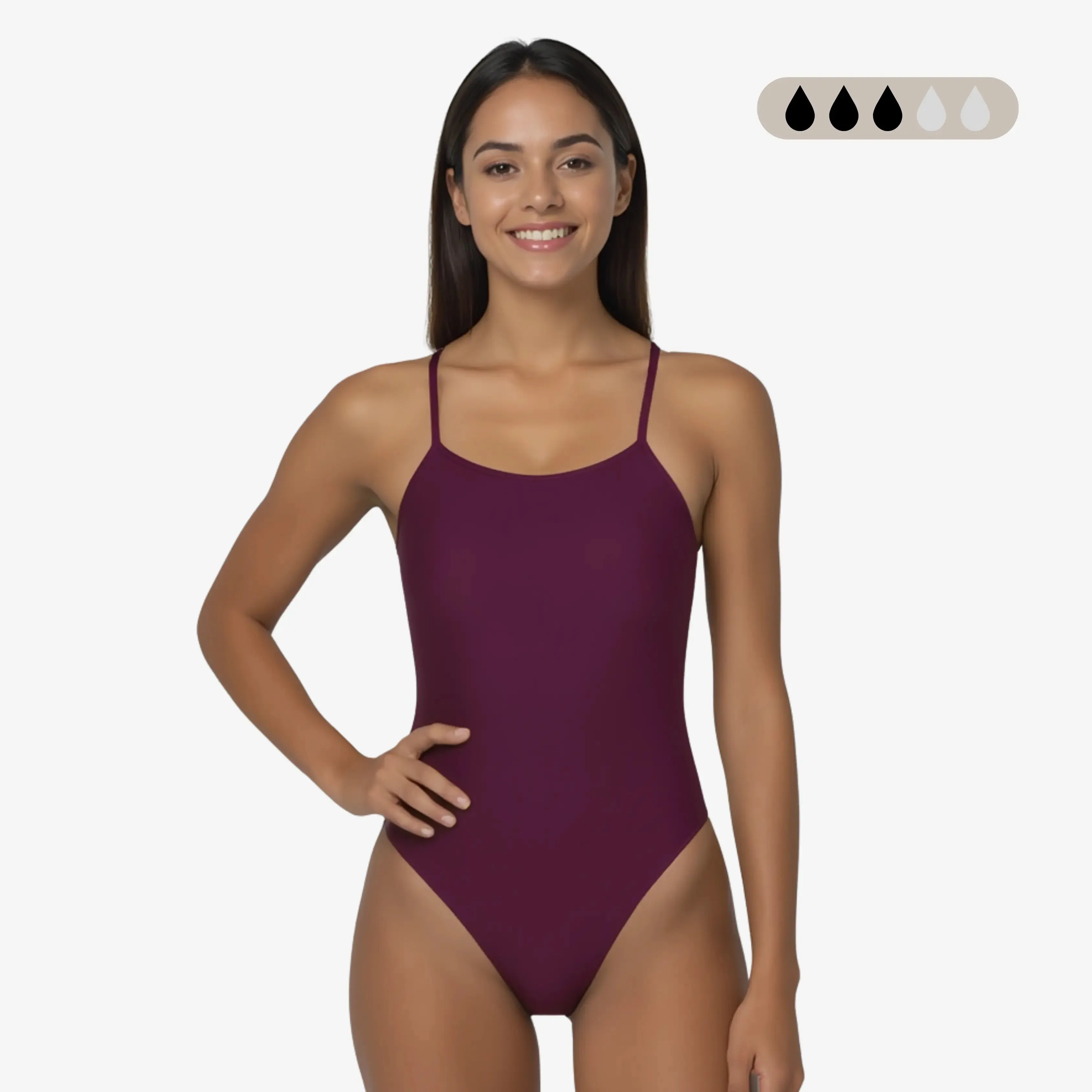 Norca SecureFlo Merlot X-Back: Period Swimsuit
