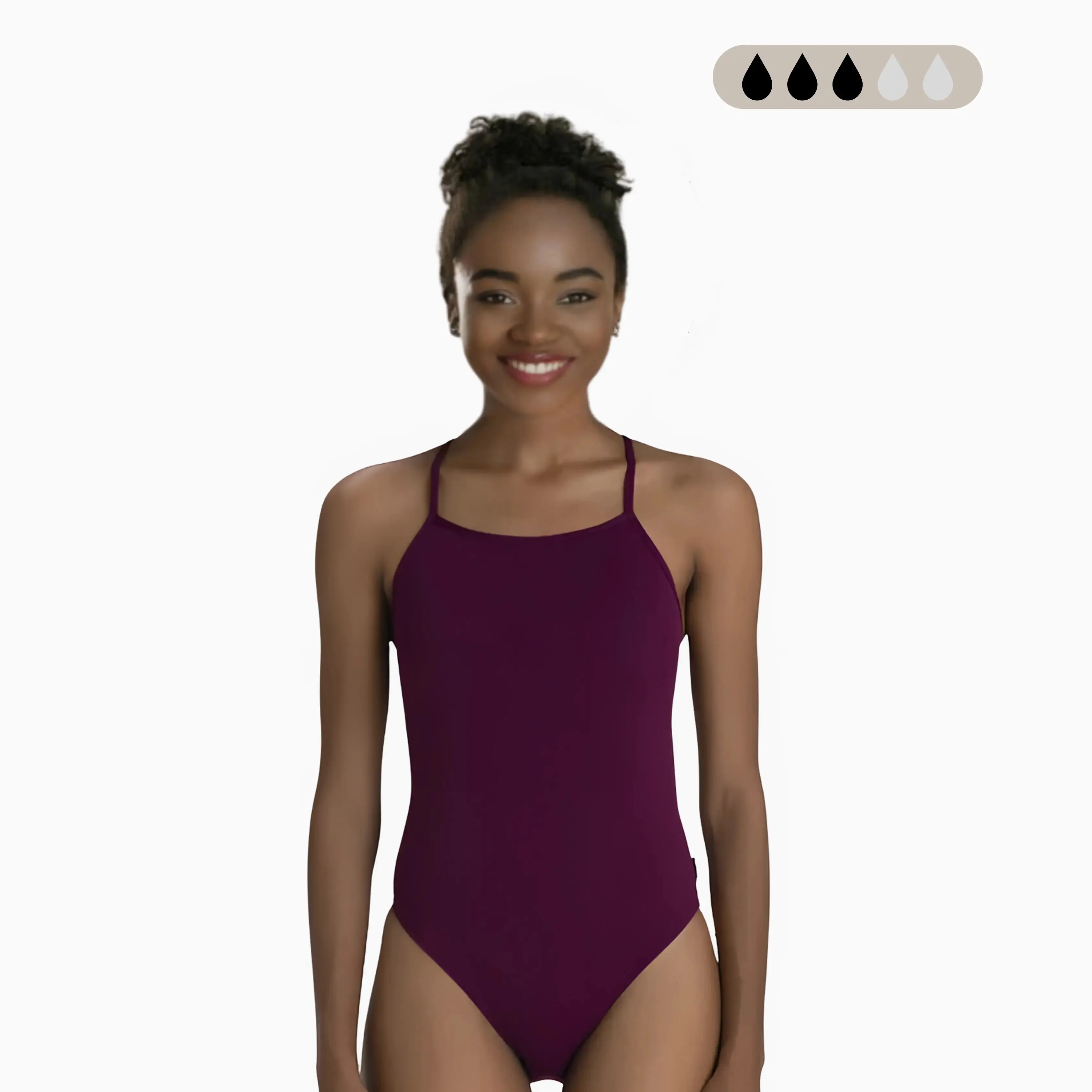 Norca SecureFlo Merlot X-Back: Period Swimsuit